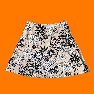 90's 00's vintage neutral floral y2k skirt S/M necessary objects